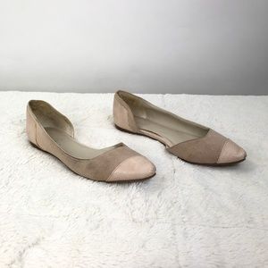 ALDO Women 7 Slip On Flats Beige Suede Pointed Toe